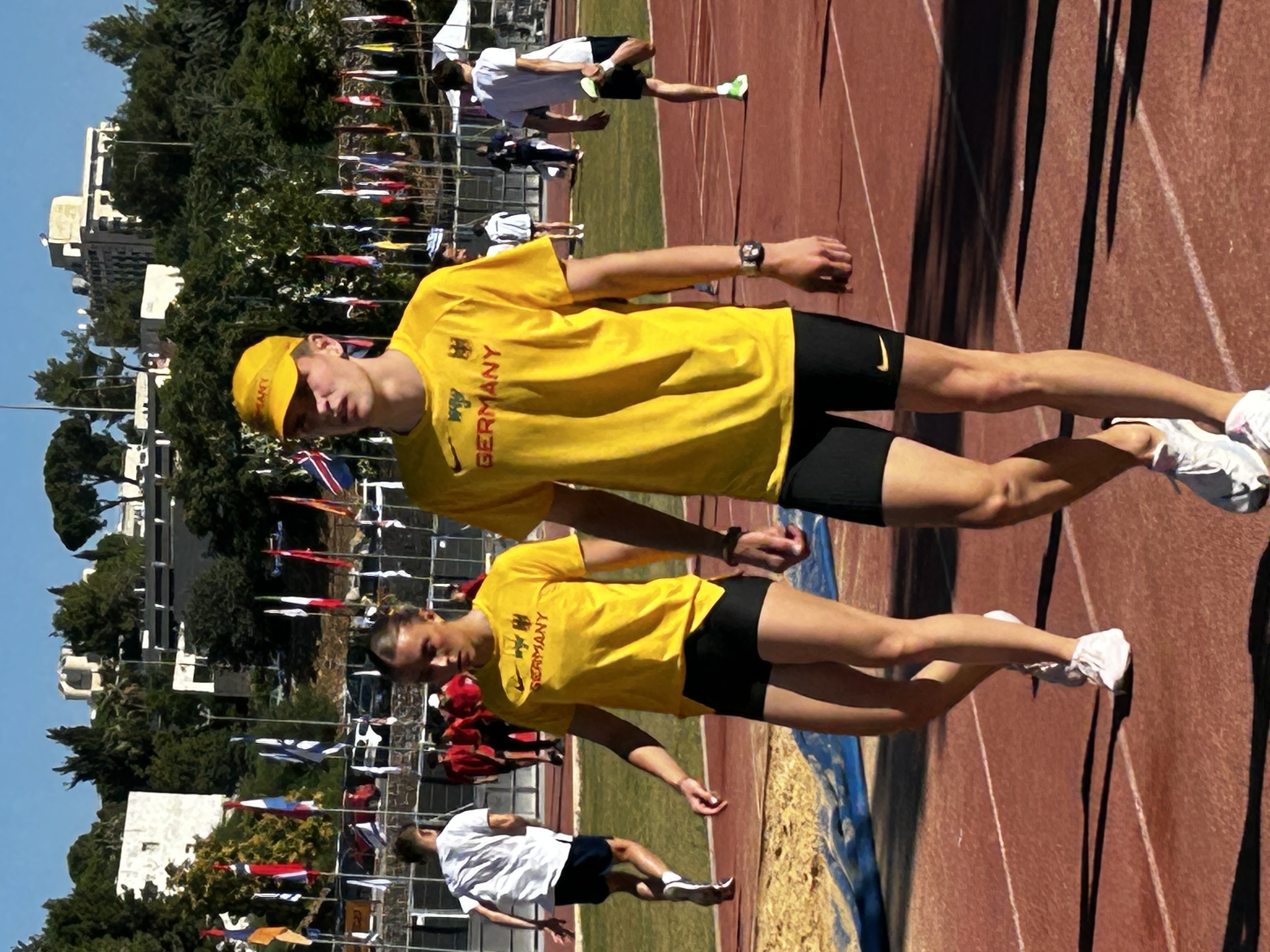 Tim im Warmup Bereich